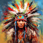 Native american portrait cross stitch kit for beginners