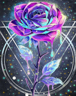Neon crystal rose cross stitch kit for beginners