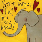 "Never forget that you are loved" elephant cross stitch kit for beginners
