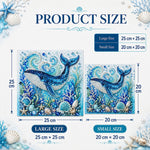 Framed ocean pearl art available in two square sizes