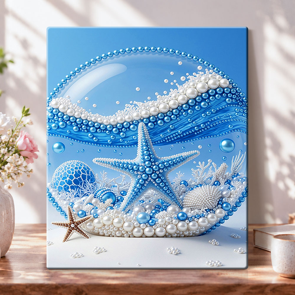 Ocean pearl starfish pearl diamond painting kit for beginners