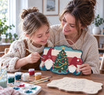 Paint by numbers door hanger family painting activity
