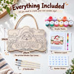Paint by numbers door hanger kit with all supplies included