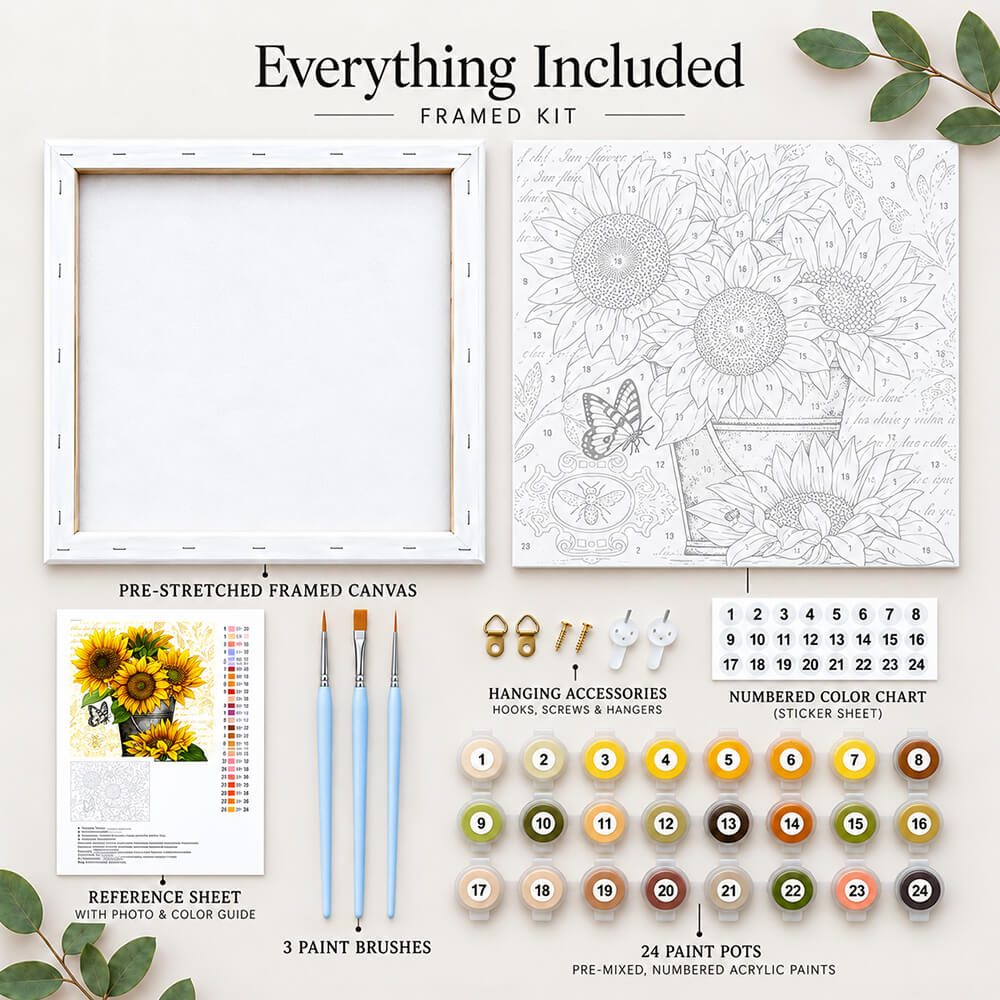 Paint by Numbers Kit Accessories Display