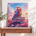 Finished pastel book parrot pearl diamond painting artwork displayed as home decor