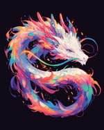 Pastel fantasy dragon cross stitch kit for beginners