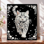 Pearl cat pearl diamond painting kit for beginners