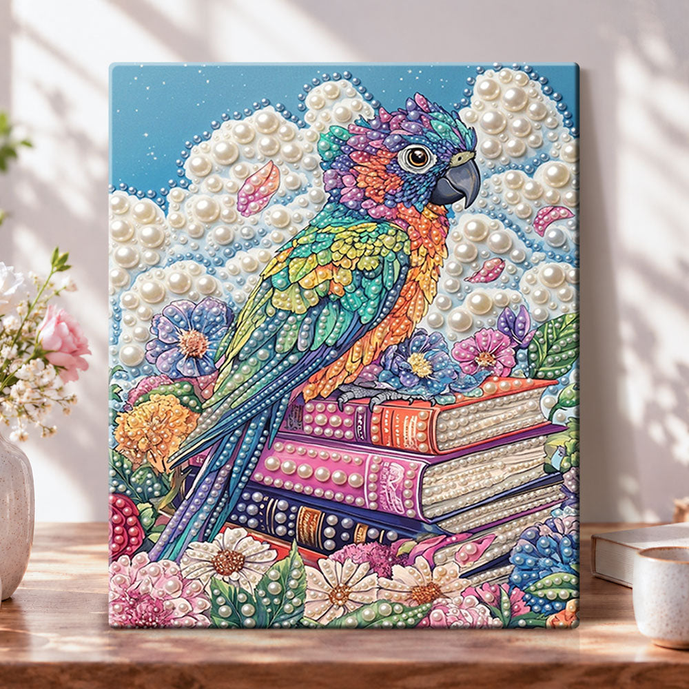 Pearl cloud parrot pearl diamond painting kit for beginners