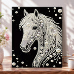 Pearl horse portrait pearl diamond painting kit for beginners