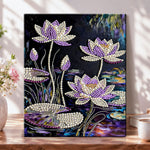 Pearl lotus pond pearl diamond painting kit for beginners