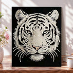 Pearl tiger portrait pearl diamond painting kit for beginners