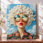 Pearled retro portrait pearl diamond painting kit for beginners