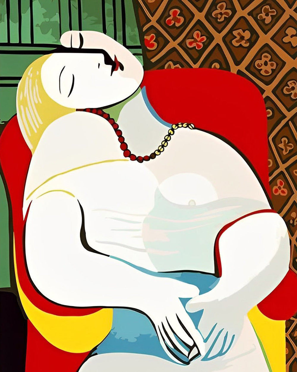 Picasso style abstract nude cross stitch kit for beginners