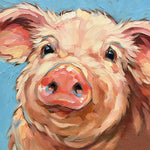 Pig portrait cross stitch kit for beginners