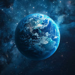 Planet earth in starry space cross stitch kit for beginners