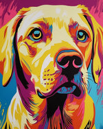 Pop art beagle paint by numbers kit for beginners