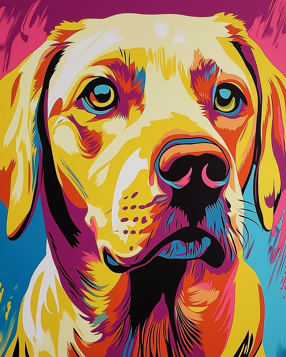 Pop art beagle paint by numbers kit for beginners