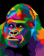 Pop art gorilla in the dark cross stitch kit for beginners