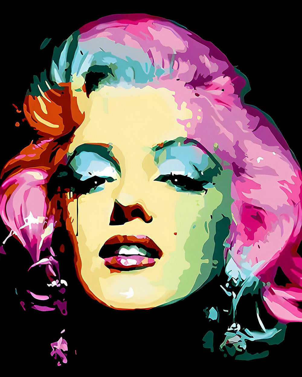 Pop art marilyn monroe portrait cross stitch kit for beginners