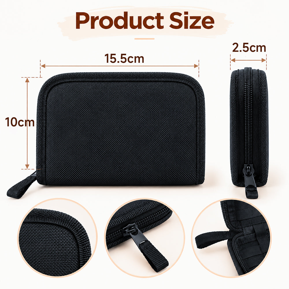 Portable Sewing Kit Size 15.5 x 10 x 2.5cm with Zippered Case