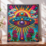 Psychedelic pearl ufo pearl diamond painting kit for beginners
