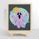 Purple spooky ghost punch needle kit for beginners