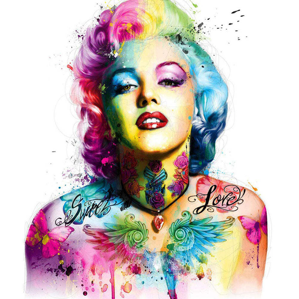 Rainbow marilyn monroe portrait paint by numbers kit for beginners
