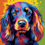 Rainbow spaniel cross stitch kit for beginners