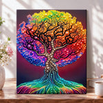 Rainbow tree of life pearl diamond painting kit for beginners