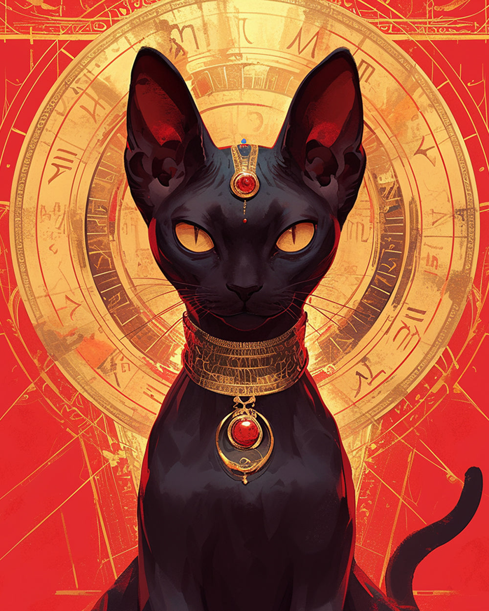 Regal egyptian cat cross stitch kit for beginners