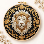 Regal golden lion embroidery kit