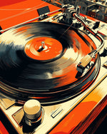 Retro dj turntable cross stitch kit for beginners