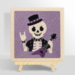 Rocker skeleton punch needle kit for beginners