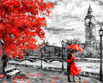 Romantic couple at big ben cross stitch kit for beginners