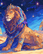 Royal egyptian lion cross stitch kit for beginners