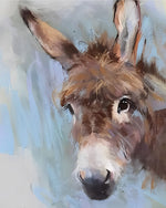 Rustic donkey cross stitch kit for beginners