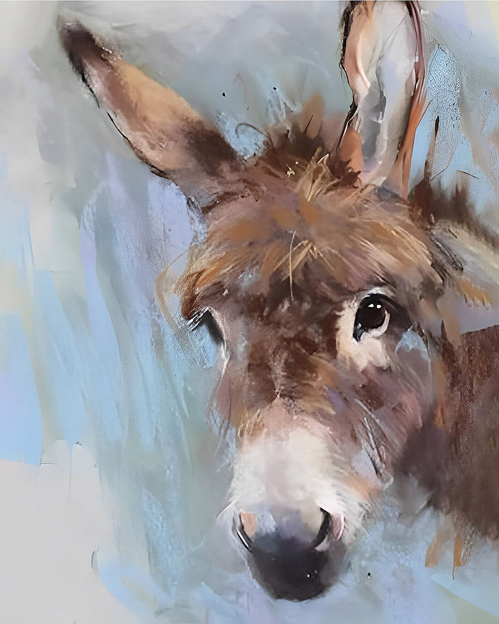Rustic donkey cross stitch kit for beginners