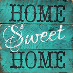 Rustic teal home sweet home wooden sign cross stitch kit for beginners