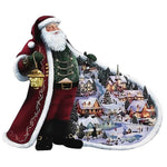 Santa claus with snowy village cape paint by numbers kit for beginners