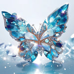 Sapphire crystal butterfly cross stitch kit for beginners