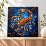 Finished scorpio zodiac scorpion pearl diamond painting artwork displayed as holiday home decor