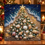 Seashell christmas tree pearl diamond painting kit for beginners
