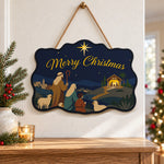 Shepherds witness the star paint by numbers door hanger as indoor wall decor