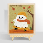 Skateboarding autumn ghost punch needle kit for beginners