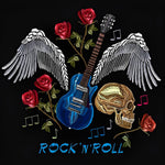 Skull guitar and wings cross stitch kit for beginners