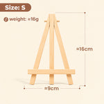 Small wooden display stand for finished embroidery hoop art, approximately 16cm tall