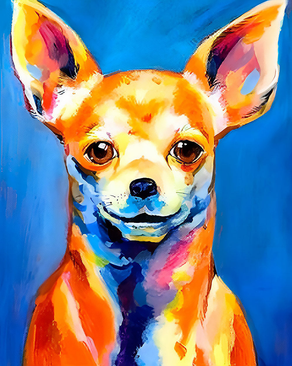 Smiling chihuahua cross stitch kit for beginners