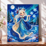 Snow queen wonderland pearl diamond painting kit for beginners