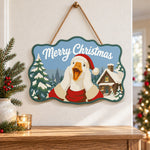Snowy cabin christmas paint by numbers door hanger as indoor wall decor
