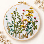 Soft wild daisy mix embroidery kit